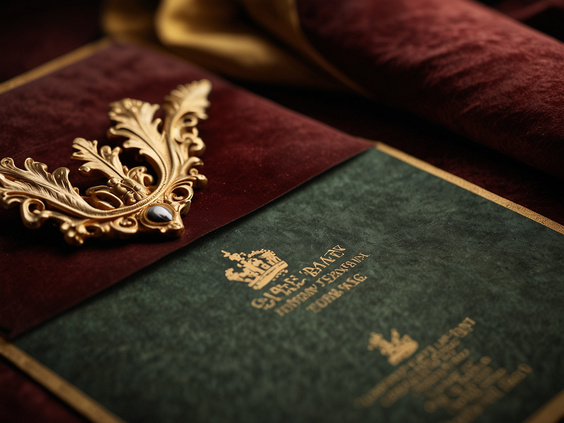 Invitation envelope with royal seal